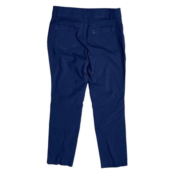 JM Collection Pants Slacks Trouser Size 10 Navy Blue Career Office - Picture 2 of 8